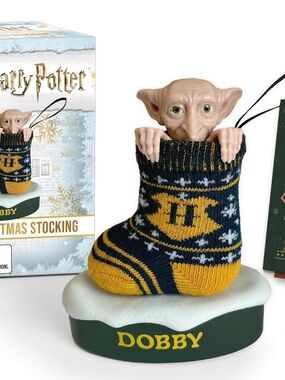 Warner Bros. Dobby in Yellow and Navy Hufflepuff Stocking Ornament